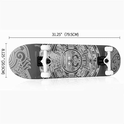  Skateboards Professionelle Bord Ahorn Holz Qualitat 4 Rad Bord Kinder Erwachsene Universal Pinsel Strasse Reise Pink Strasse Doppel Squat Car 79,5 * 20,5 * 15