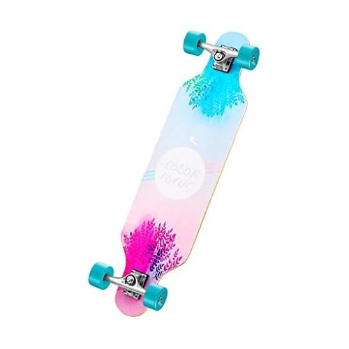  Skateboards 4 Rader Langes Brett Jungen Und Madchen Allgemein Pinselstrasse Anfanger Geschenk 92 Blau (Color : Blue, Size : 92 * 24 * 12cm)