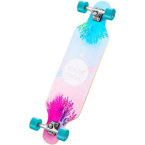  Skateboards 4 Rader Langes Brett Jungen Und Madchen Allgemein Pinselstrasse Anfanger Geschenk 92 Blau (Color : Blue, Size : 92 * 24 * 12cm)