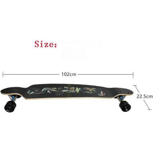  Skateboards Langes Dance Board Geschenk Sinking Board Reisebuerste Strasse Downhill Skills Braun Strassennutzung 102 * 22.5 * 15 (Color : Brown, Size : 102 * 22.5 * 15cm)