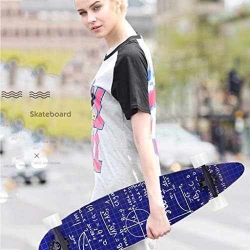  Skateboards Skateboardfahren Sweeping Street Travel Geschenk Erwachsene Kinder Allgemein Anfanger Allrad-Roller Longboard Tanzbrett 101 * 26 * 10.8 Blau (Color : Blue, Size : 101 *