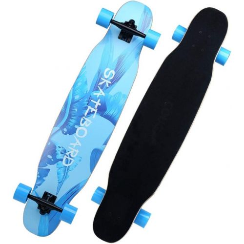  Skateboards Einsteiger Long Board Unisex Strassenbuerste Street All Wheel Einfach Zu Steuern Dance Board 107 * 24 * 15 Blau (Color : Blue, Size : 107 * 24 * 15cm)