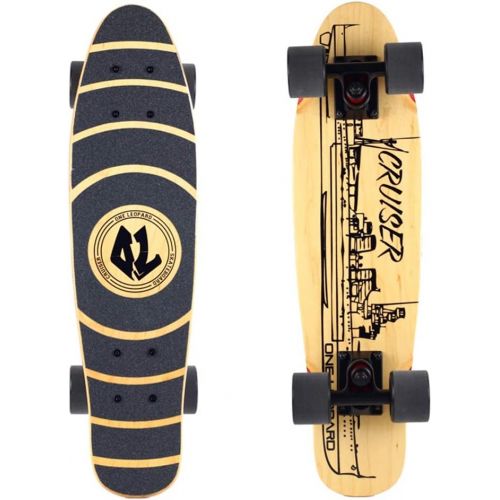  Skateboards Brown Cruiser Fischplatte Ahornholz Universal-Universal Fuer Erwachsene 58cm Strassenbuerste Street Travel Anfanger (Color : Brown, Size : 58 * 16 * 10cm)