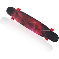 Skateboards 118cm Long Board Professionelles Board Erwachsene Kinder Universal Rot Jungen Und Madchen Verwenden Dance Board (Color : Red, Size : 118 * 25 * 15cm)