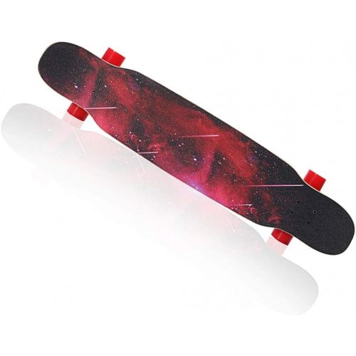  Skateboards 118cm Long Board Professionelles Board Erwachsene Kinder Universal Rot Jungen Und Madchen Verwenden Dance Board (Color : Red, Size : 118 * 25 * 15cm)