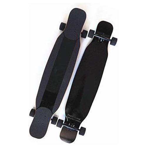  Skateboards Langes Brett Flache Blume Tanzendes Tanzbrett Anfanger 24cm Schwarz Erwachsenbuerste Strasse Reise Strasse (Color : Black, Size : 117 * 24 * 12cm)