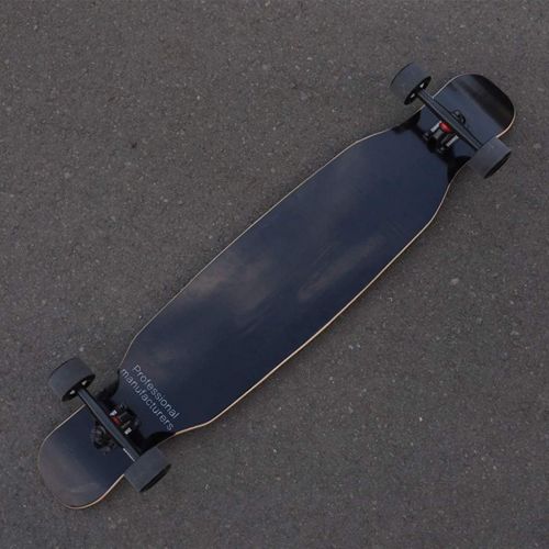  Skateboards Langes Brett Flache Blume Tanzendes Tanzbrett Anfanger 24cm Schwarz Erwachsenbuerste Strasse Reise Strasse (Color : Black, Size : 117 * 24 * 12cm)