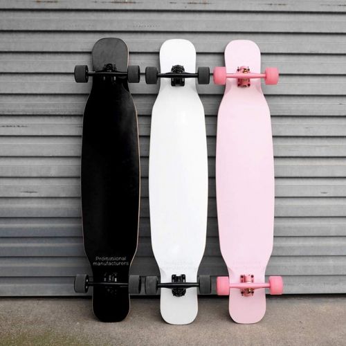  Skateboards Langes Brett Flache Blume Tanzendes Tanzbrett Anfanger 24cm Schwarz Erwachsenbuerste Strasse Reise Strasse (Color : Black, Size : 117 * 24 * 12cm)