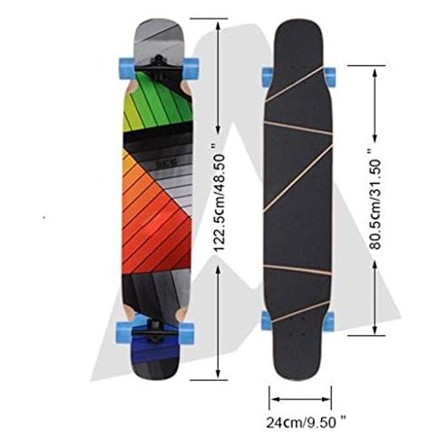  Skateboards Erwachsene Kinder Universal 24cm Schwarz Strassenbuerste Street Travel 4 Runde Long Board Jungen Und Madchen Professionelle Dance Board Double Tilt