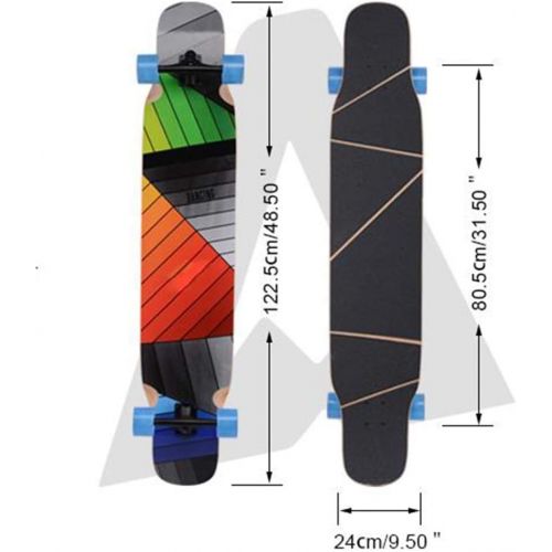  Skateboards Erwachsene Kinder Universal 24cm Schwarz Strassenbuerste Street Travel 4 Runde Long Board Jungen Und Madchen Professionelle Dance Board Double Tilt