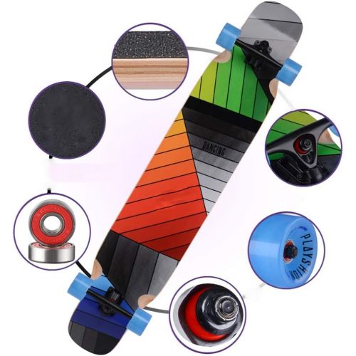  Skateboards Erwachsene Kinder Universal 24cm Schwarz Strassenbuerste Street Travel 4 Runde Long Board Jungen Und Madchen Professionelle Dance Board Double Tilt