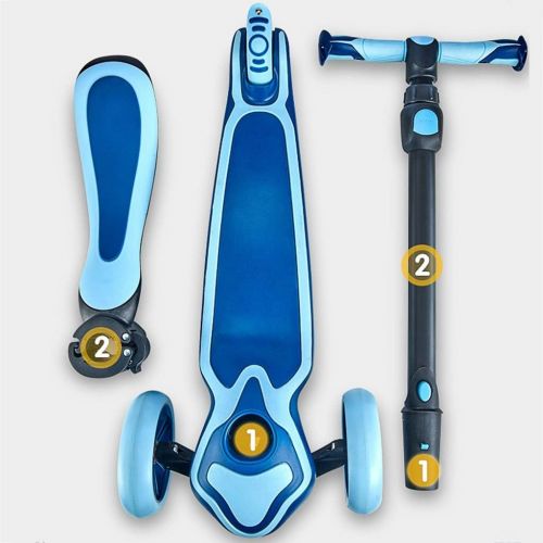  Skateboards DREI In Einem Multifunktionsgebrauch Kinderspielauto Babyauto Jungen Sitz 3-6-9 Jahre Blau 62cm Roller (Color : Blue, Size : 62 * 28 * 88cm)