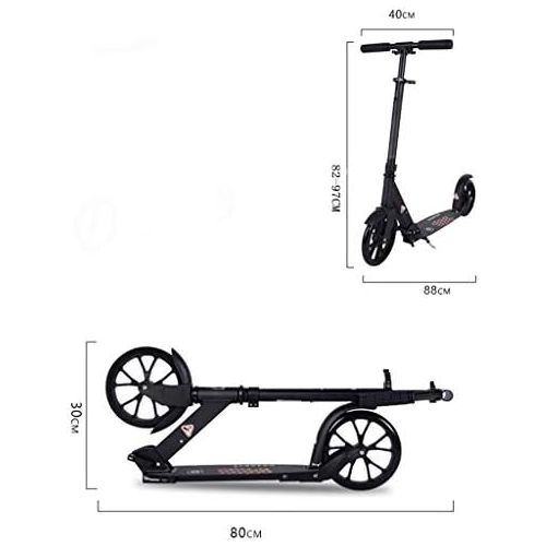  Skateboards Metallmaterial Kinderauto Fahrbares Auto Reisen Aluminiumlegierung Fahrrad Schwarz Jugendlich Jungen Und Madchen Allgemein 6-8-12 Jahre Alt Roller (Color : Black, Size