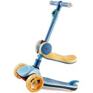 Skateboards Kinder Jungen Und Madchen Auto 2-8 Jahre Baby Yo-yo 57cm Blau Flash Breites Rad Rutsche Roller (Color : Blue, Size : 57 * 29 * 65cm)