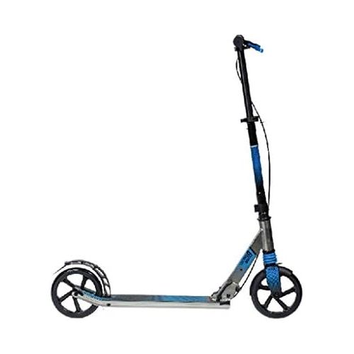  Skateboards 80cm Kinderauto 6-12 Jahre Altes Kind Geschenk Jugend Blau Vibrationshandbremse 2 Wheeler Scooter (Color : Blue, Size : 80 * 13 * 86cm)