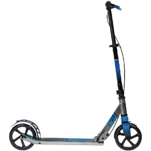  Skateboards 80cm Kinderauto 6-12 Jahre Altes Kind Geschenk Jugend Blau Vibrationshandbremse 2 Wheeler Scooter (Color : Blue, Size : 80 * 13 * 86cm)