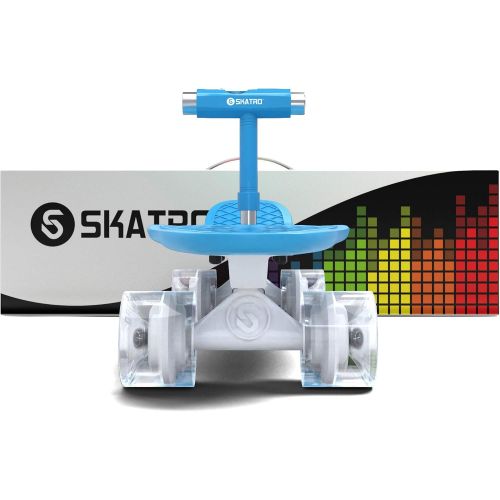  [아마존베스트]Skatro Mini Cruiser Skateboard. 22x6inch Retro Style Plastic Board Comes Complete