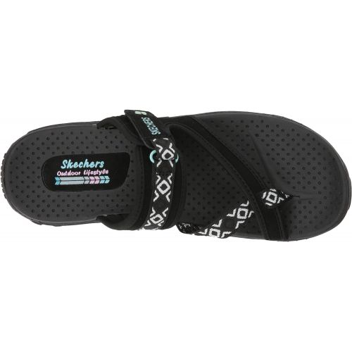 스케쳐스 Skechers Womens Reggae-Trailway Slop Sandals Flip-Flop