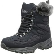 Skechers Womens DLites-Bomb Cyclone. Short Lace Up Boot with Fur Collar Fashion