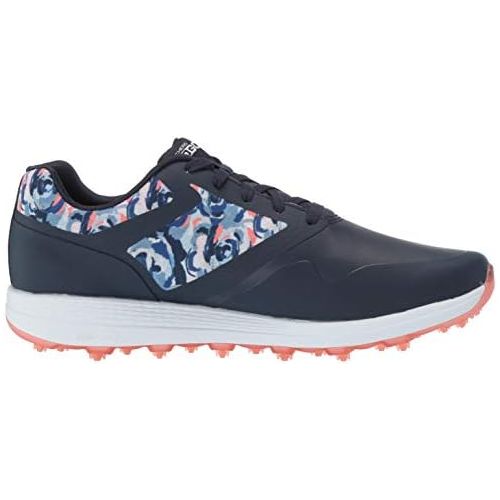 스케쳐스 Skechers Womens Max Golf Shoe, Navy/Multi, 6 M US