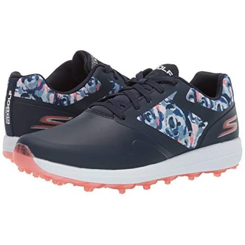 스케쳐스 Skechers Womens Max Golf Shoe, Navy/Multi, 6 M US