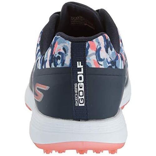 스케쳐스 Skechers Womens Max Golf Shoe, Navy/Multi, 6 M US