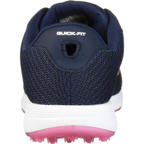 스케쳐스 Skechers Womens Max Golf Shoe, Navy/Pink Textile, 6 M US