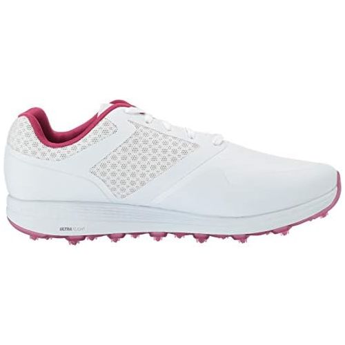 스케쳐스 Skechers Womens Max Golf Shoe, White/Purple, 8 W US