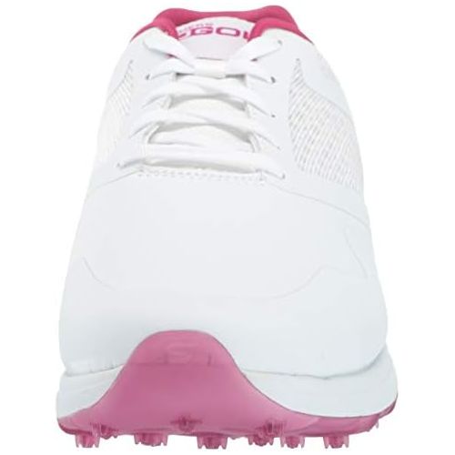 스케쳐스 Skechers Womens Max Golf Shoe, White/Purple, 8 W US