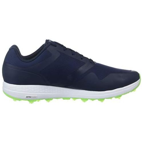 스케쳐스 Skechers Womens Max Golf Shoe, Navy/Green, 8.5 W US