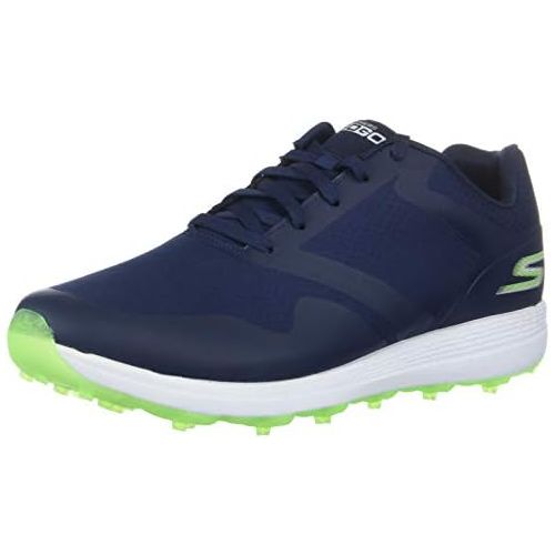 스케쳐스 Skechers Womens Max Golf Shoe, Navy/Green, 8.5 W US