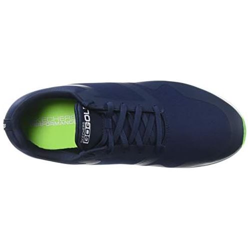 스케쳐스 Skechers Womens Max Golf Shoe, Navy/Green, 8.5 W US