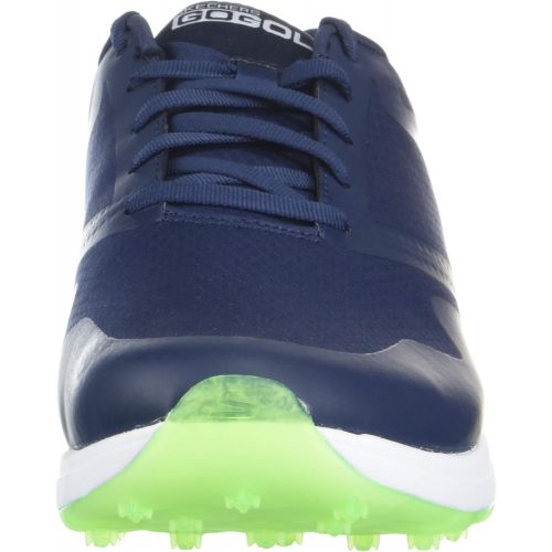 스케쳐스 Skechers Womens Max Golf Shoe, Navy/Green, 8.5 W US