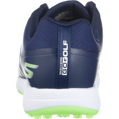 스케쳐스 Skechers Womens Max Golf Shoe, Navy/Green, 8.5 W US