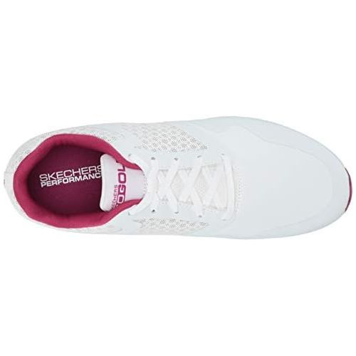 스케쳐스 Skechers Womens Max Golf Shoe, White/Purple, 7.5 W US