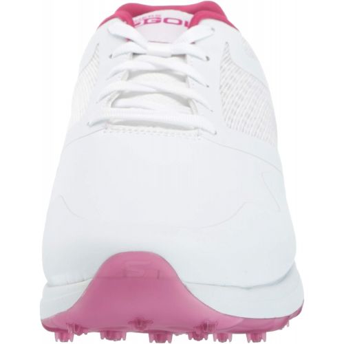 스케쳐스 Skechers Womens Max Golf Shoe, White/Purple, 7.5 W US