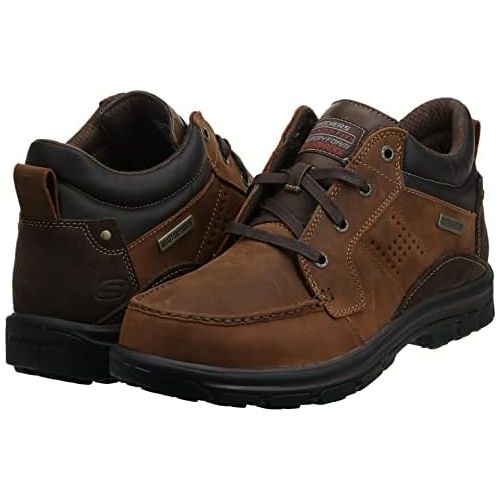 스케쳐스 Skechers Mens Segment Melego Leather Chukka Waterproof Boot