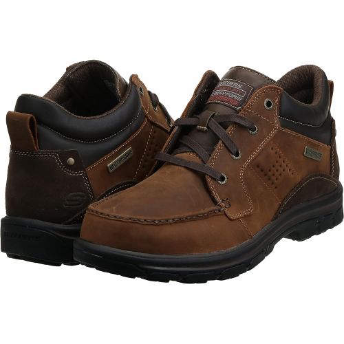 스케쳐스 Skechers Mens Segment Melego Leather Chukka Waterproof Boot