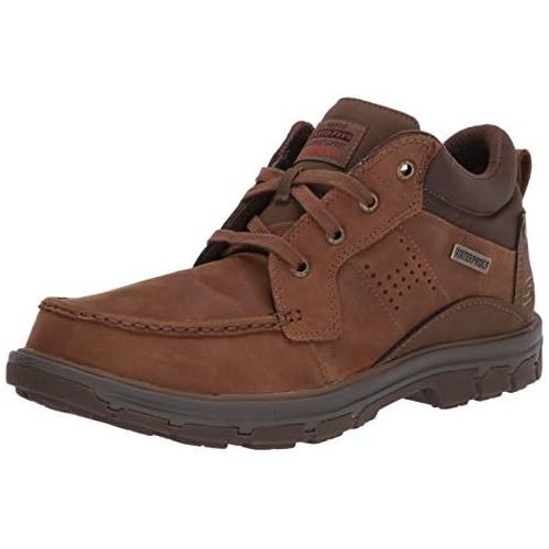 스케쳐스 Skechers Mens Segment Melego Leather Chukka Waterproof Boot