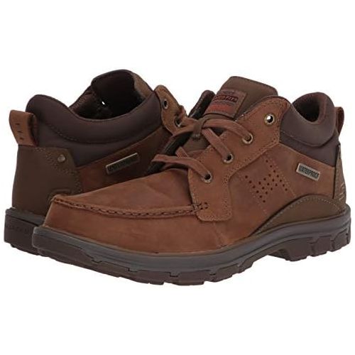 스케쳐스 Skechers Mens Segment Melego Leather Chukka Waterproof Boot