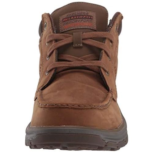 스케쳐스 Skechers Mens Segment Melego Leather Chukka Waterproof Boot