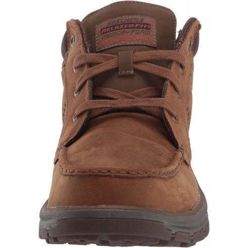 스케쳐스 Skechers Mens Segment Melego Leather Chukka Waterproof Boot