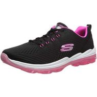 Skechers Womens Skech-AIR Deluxe-NIGHTTIDE Sneaker, Black hot Pink, 6 M US
