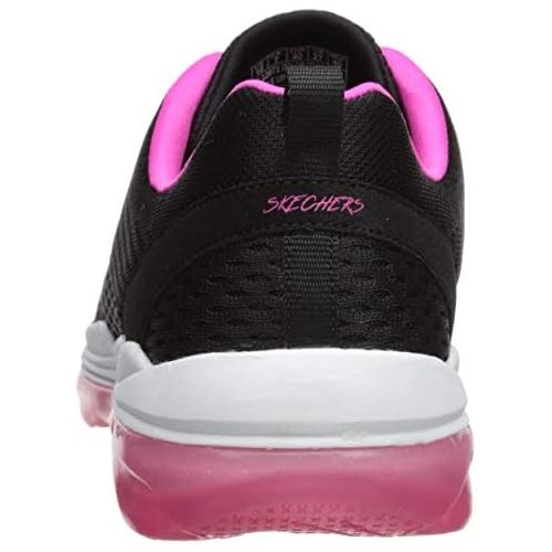 스케쳐스 Skechers Womens Skech-AIR Deluxe-NIGHTTIDE Sneaker, Black hot Pink, 6 M US