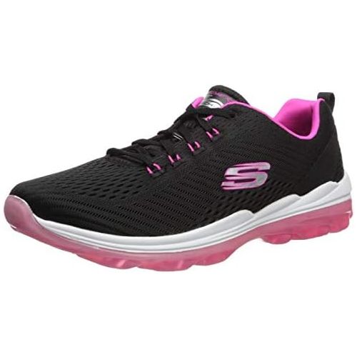 스케쳐스 Skechers Womens Skech-AIR Deluxe-NIGHTTIDE Sneaker, Black hot Pink, 6 M US