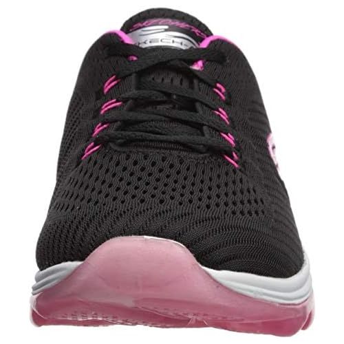 스케쳐스 Skechers Womens Skech-AIR Deluxe-NIGHTTIDE Sneaker, Black hot Pink, 6 M US