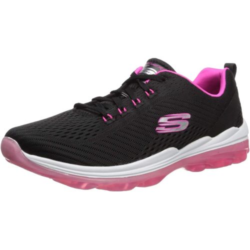 스케쳐스 Skechers Womens Skech-AIR Deluxe-NIGHTTIDE Sneaker, Black hot Pink, 6 M US