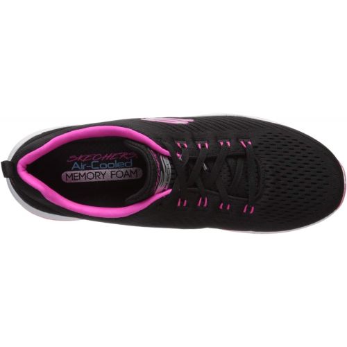 스케쳐스 Skechers Womens Skech-AIR Deluxe-NIGHTTIDE Sneaker, Black hot Pink, 6 M US