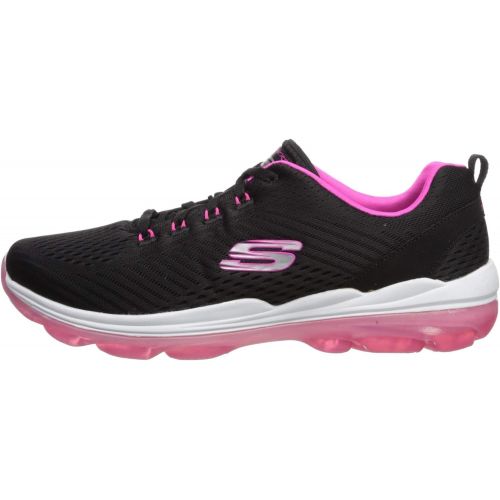 스케쳐스 Skechers Womens Skech-AIR Deluxe-NIGHTTIDE Sneaker, Black hot Pink, 6 M US