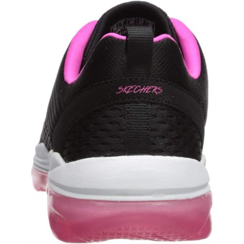 스케쳐스 Skechers Womens Skech-AIR Deluxe-NIGHTTIDE Sneaker, Black hot Pink, 6 M US